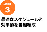 最適なスケジュールと効果的な番組編成